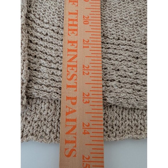 Lulu B 3 Button Cardigan Womens Size Medium Beige Coastal Half Sleeve Sweater - Picture 11 of 11